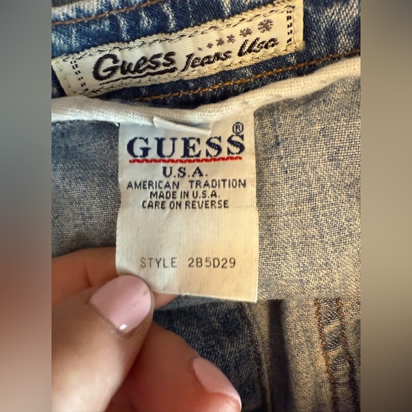 GUESS!! Denim Button-Front Jean Skirt 27 VINTAGE - Picture 4 of 8